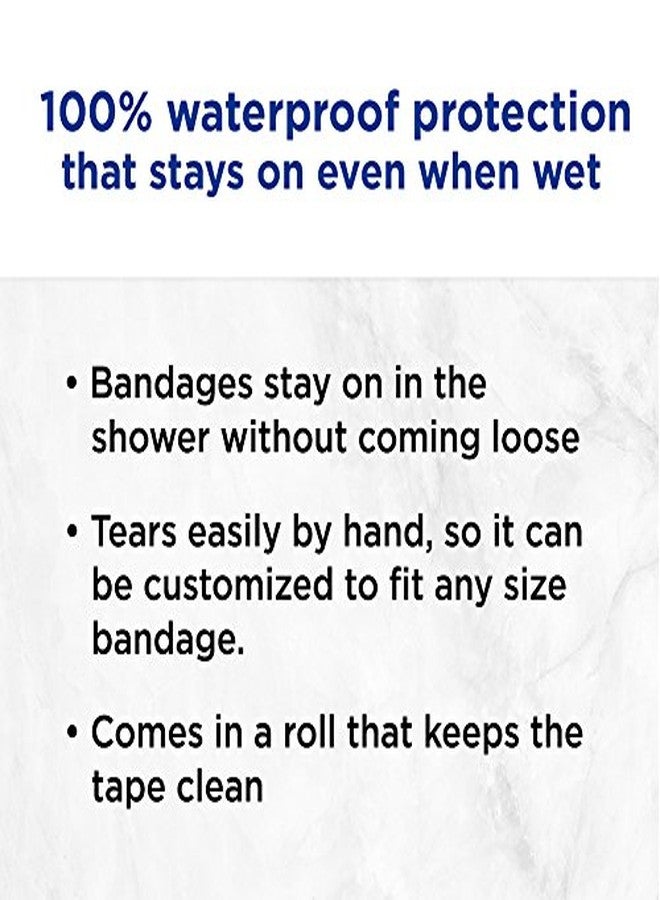 Johnson & Johnson Band-Aid Brand of First Aid Products Waterproof Tape, 1 Inch by 10 Yards (Pack of 3) - Image 4